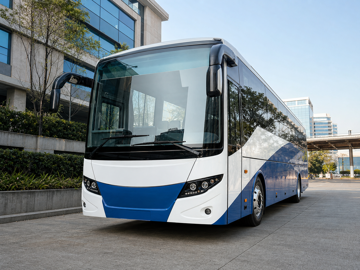Coach front, ready for departure